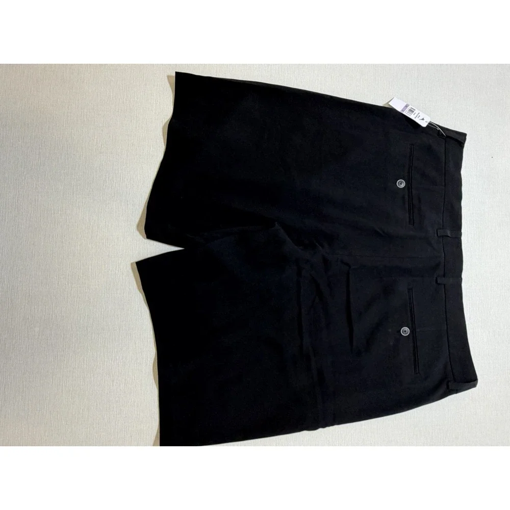 Tommy Bahama Tortola Flat Front Shorts 100% Silk Men's Size 38 Black